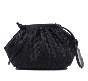 Basketweave Clutch with Crossbody Strap