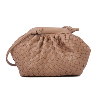 Basketweave Clutch with Crossbody Strap