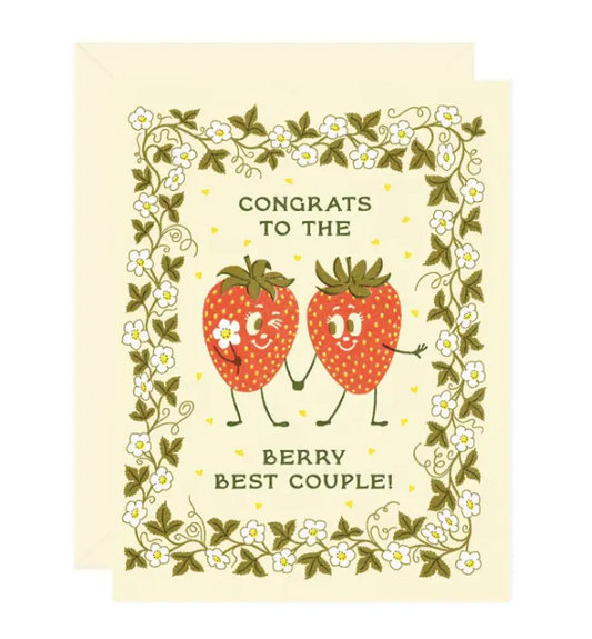 Congrats to the Berry Best Couple Greeting Card