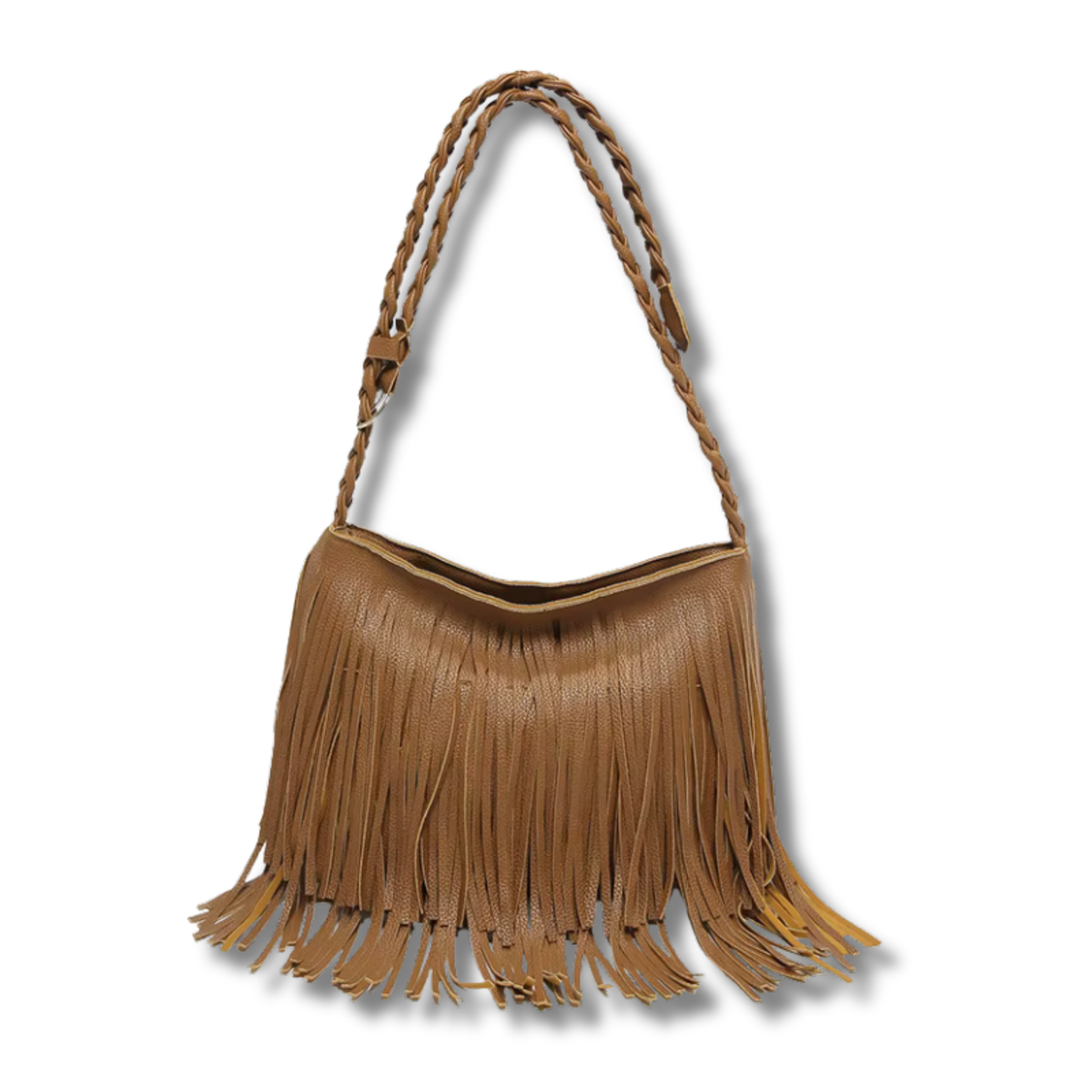 Fringe Flow Braided Shoulder Bag