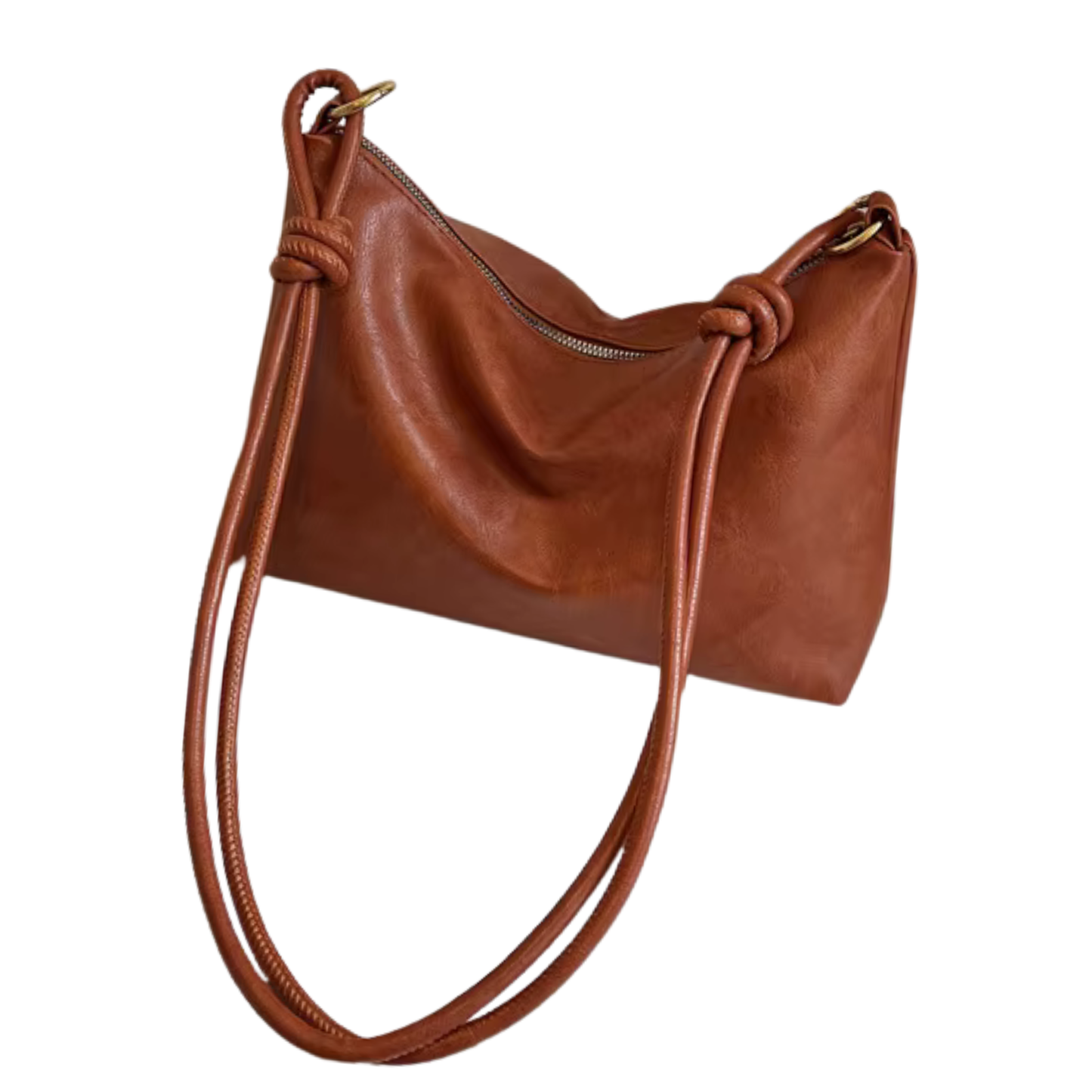 Soft & Slouchy Vegan Leather Dual Strap Handbag