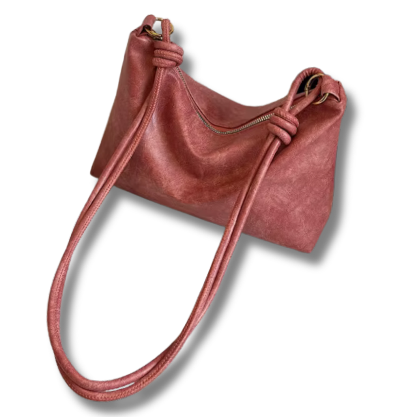 Soft & Slouchy Vegan Leather Dual Strap Handbag