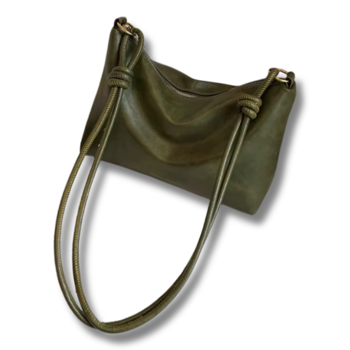 Soft & Slouchy Vegan Leather Dual Strap Handbag