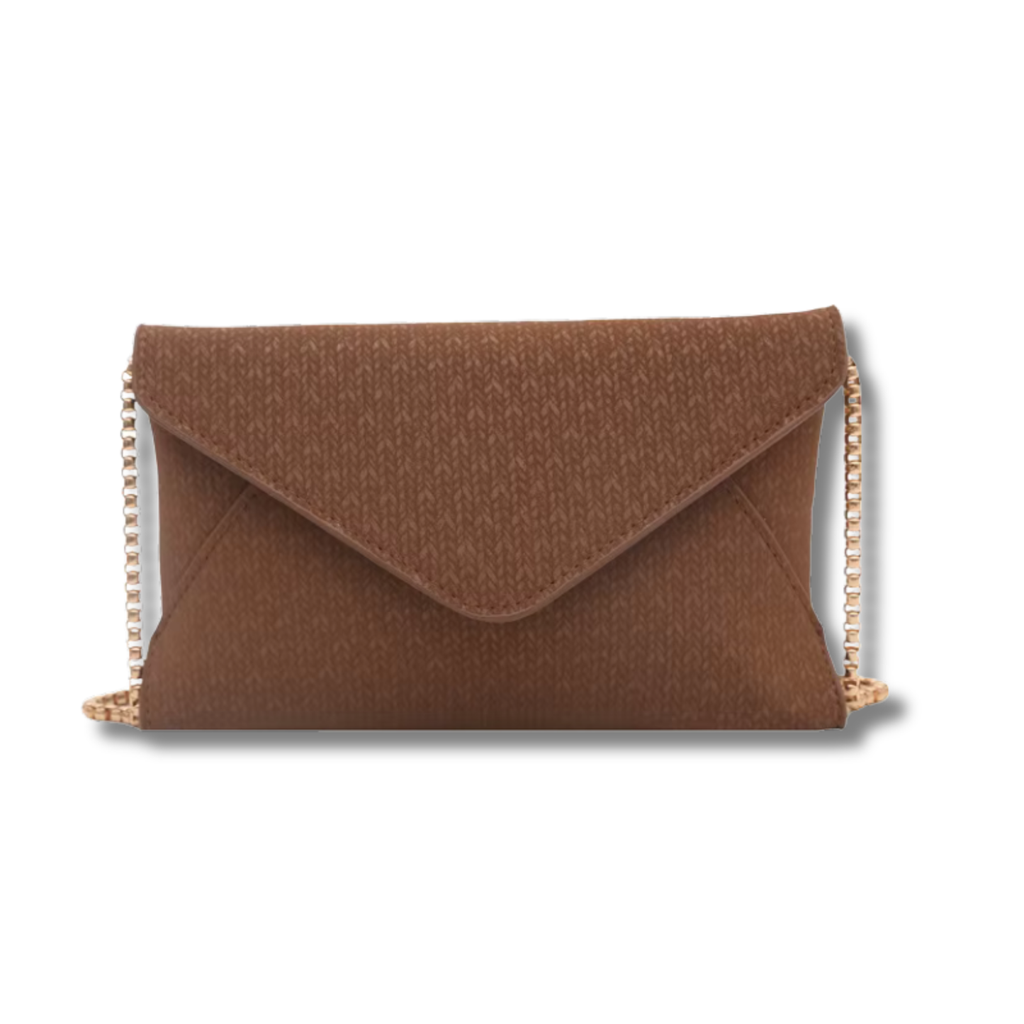 Textured Envelope Clutch with Chain Strap