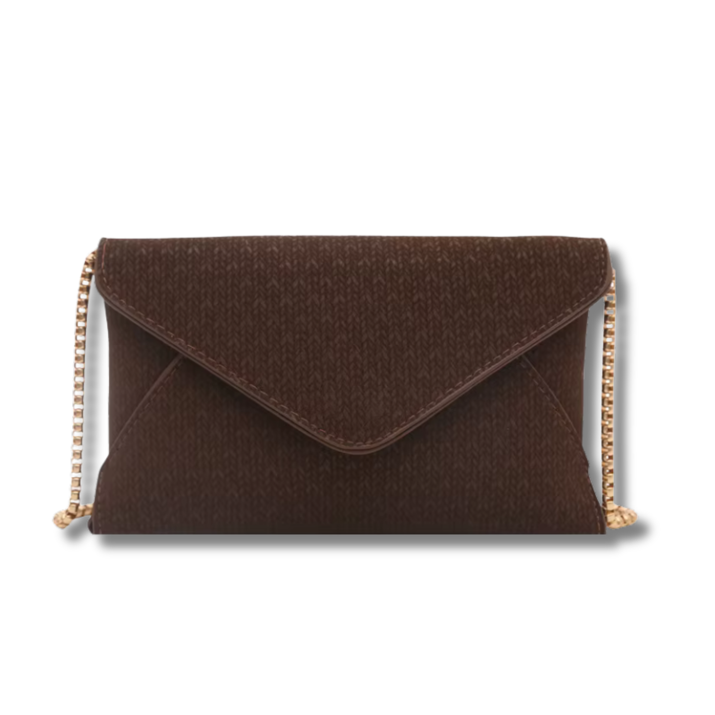 Textured Envelope Clutch with Chain Strap