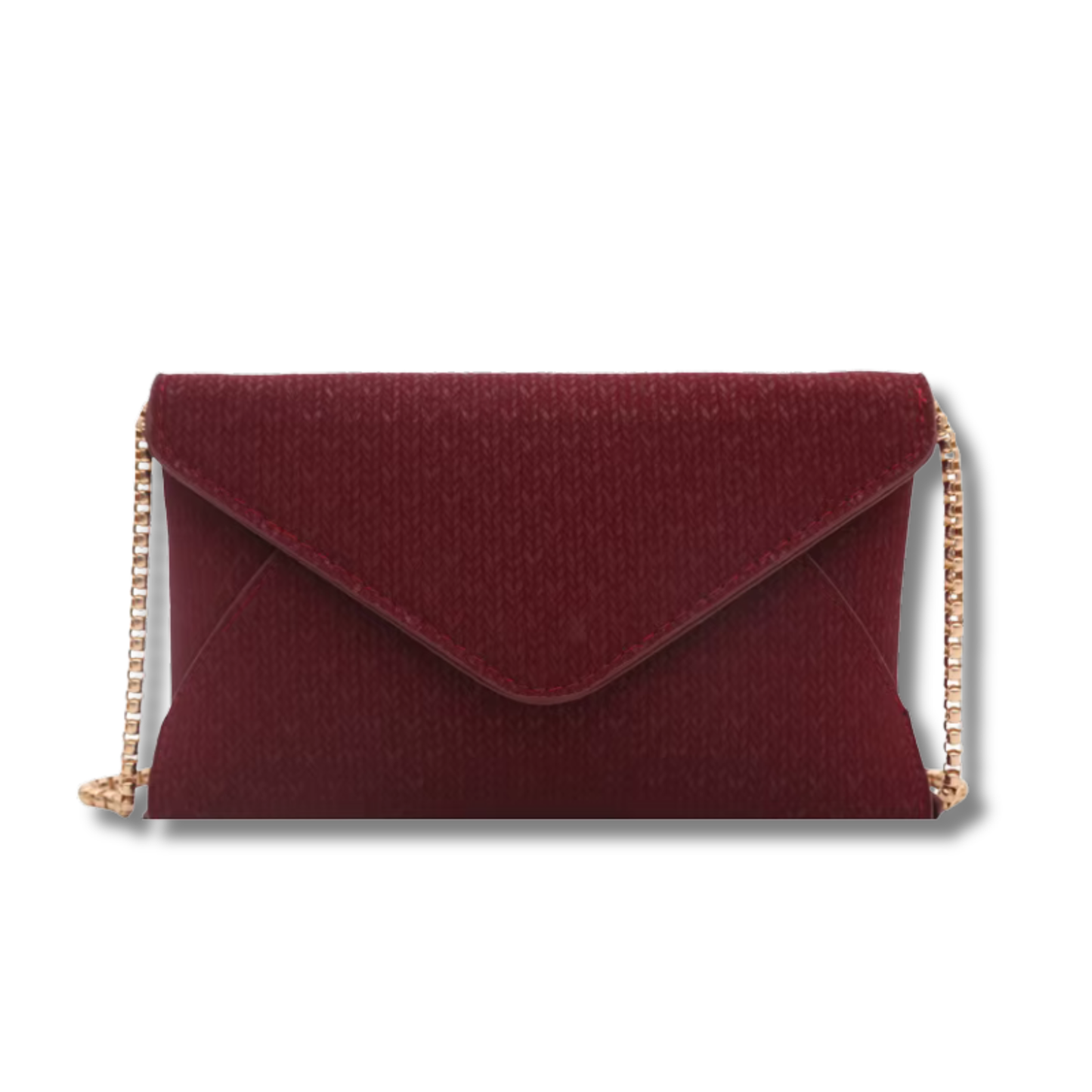 Textured Envelope Clutch with Chain Strap