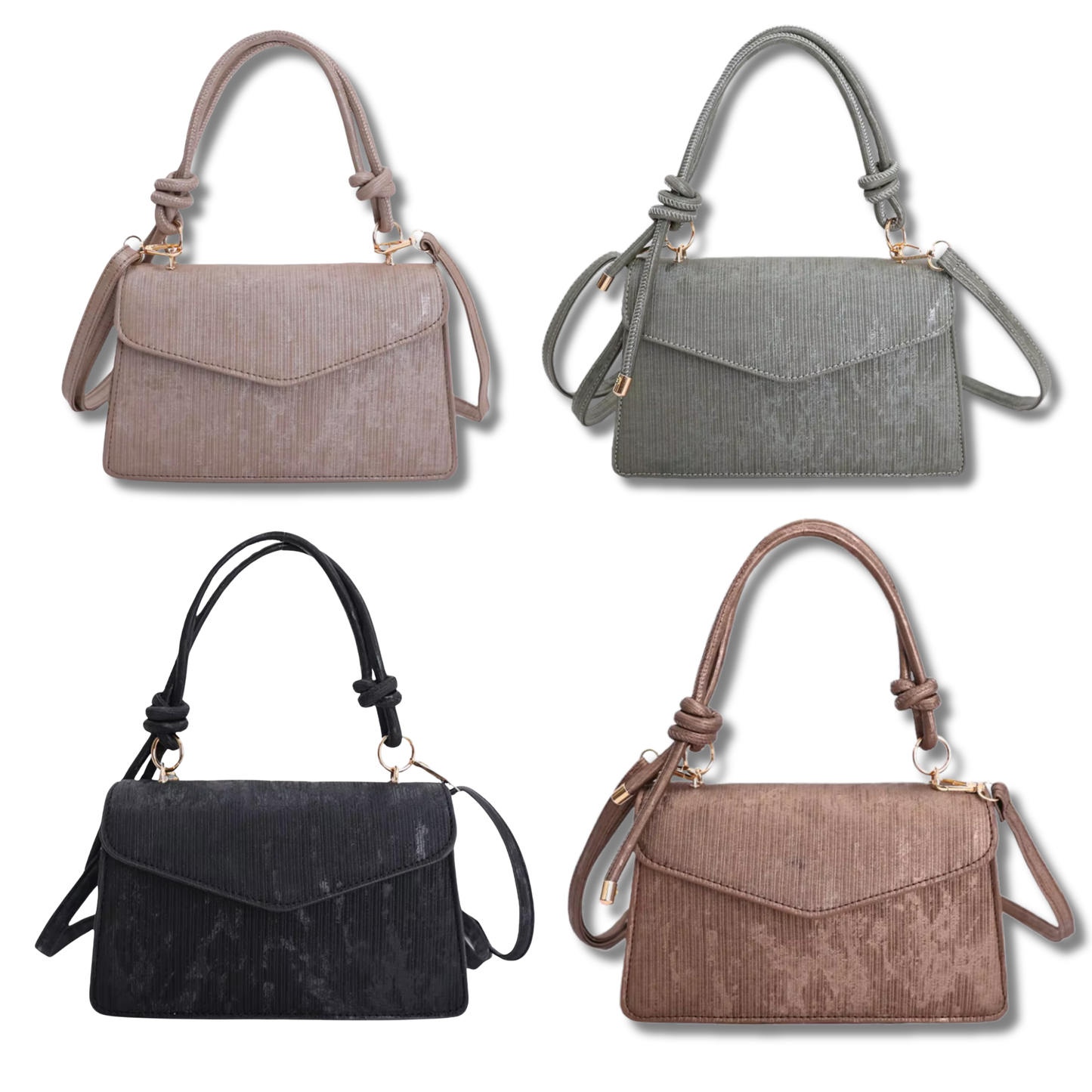 Textured & Distressed Small Envelope Crossbody Bag