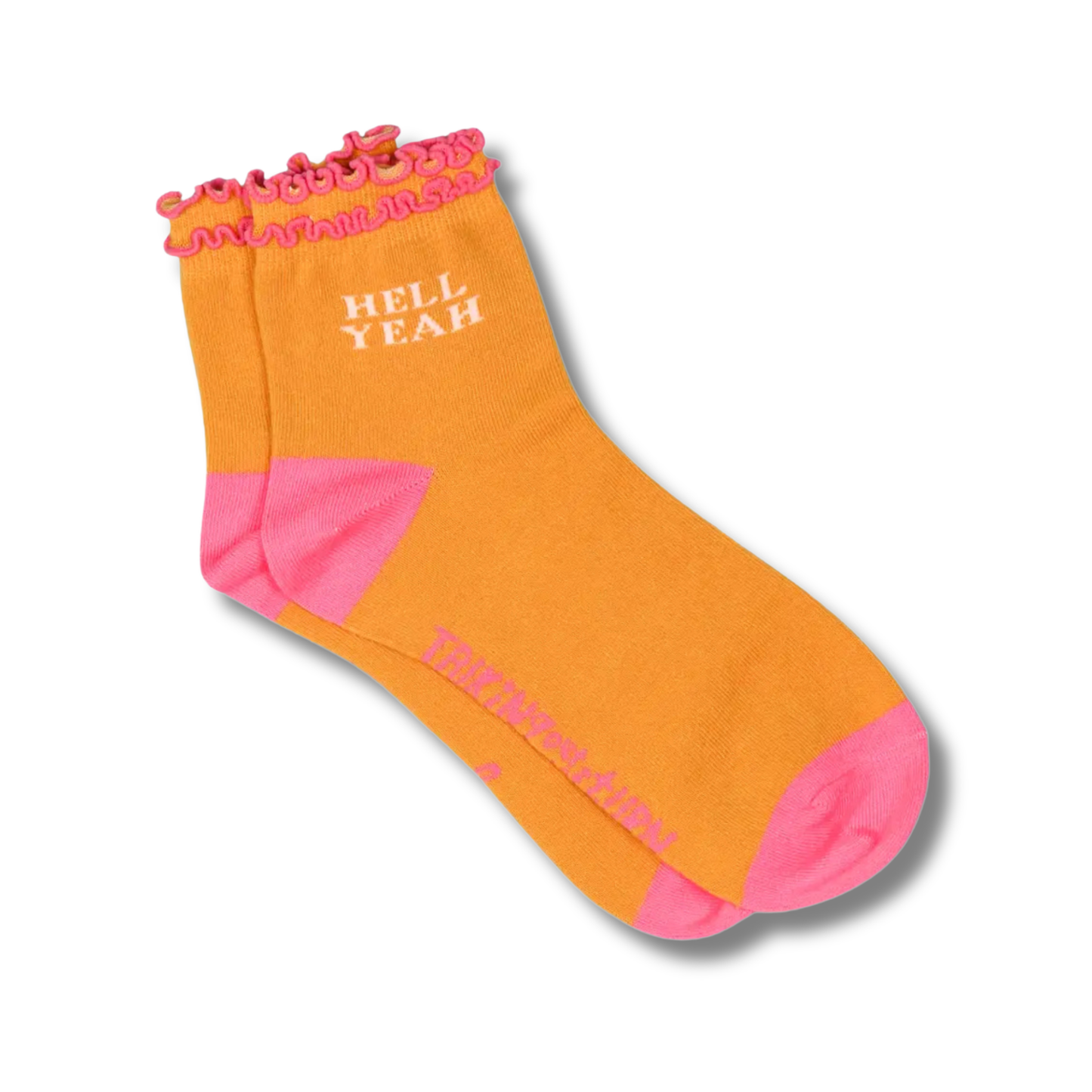 Silly Sayings Ruffle Crew Socks