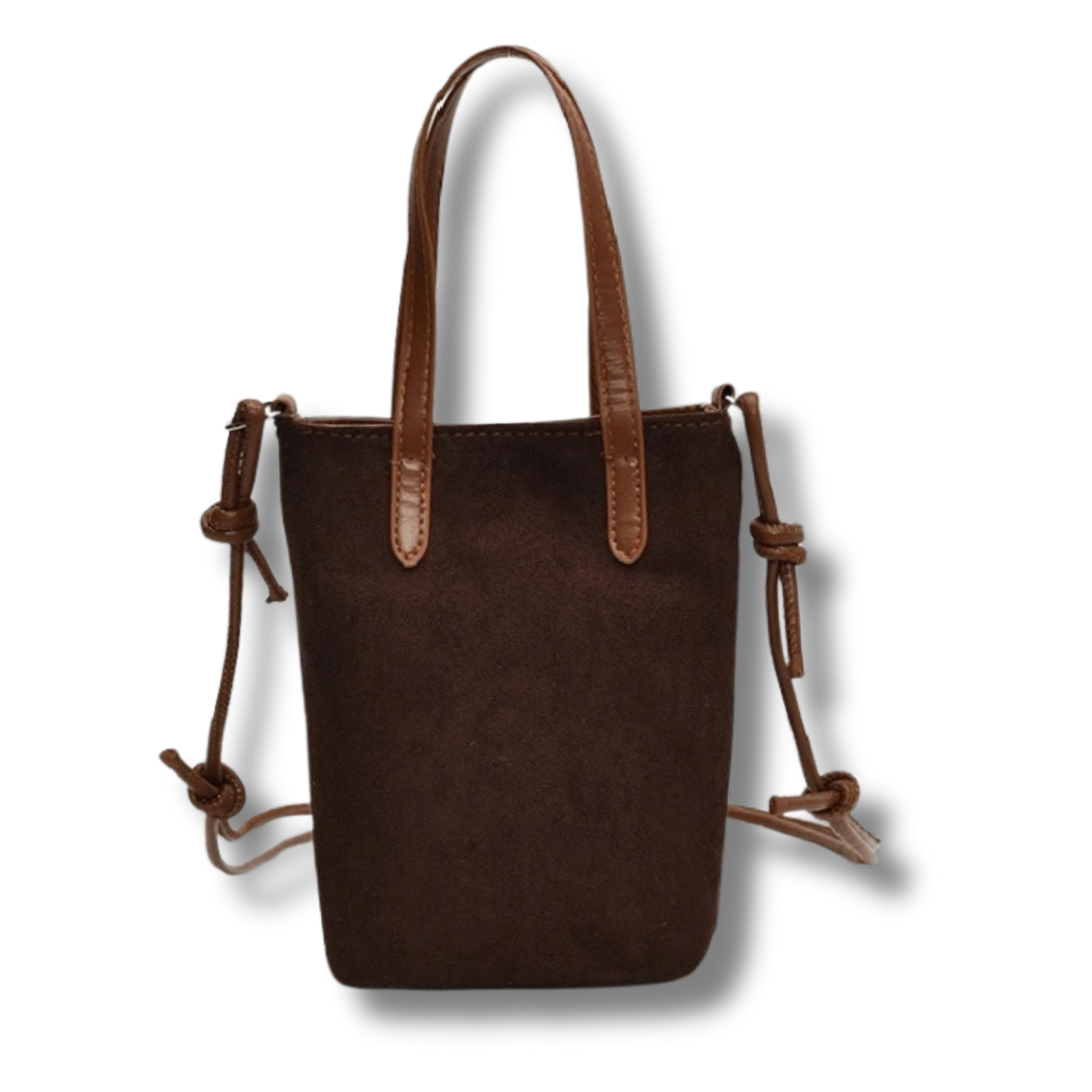 Faux Suede Crossbody Mini Bag