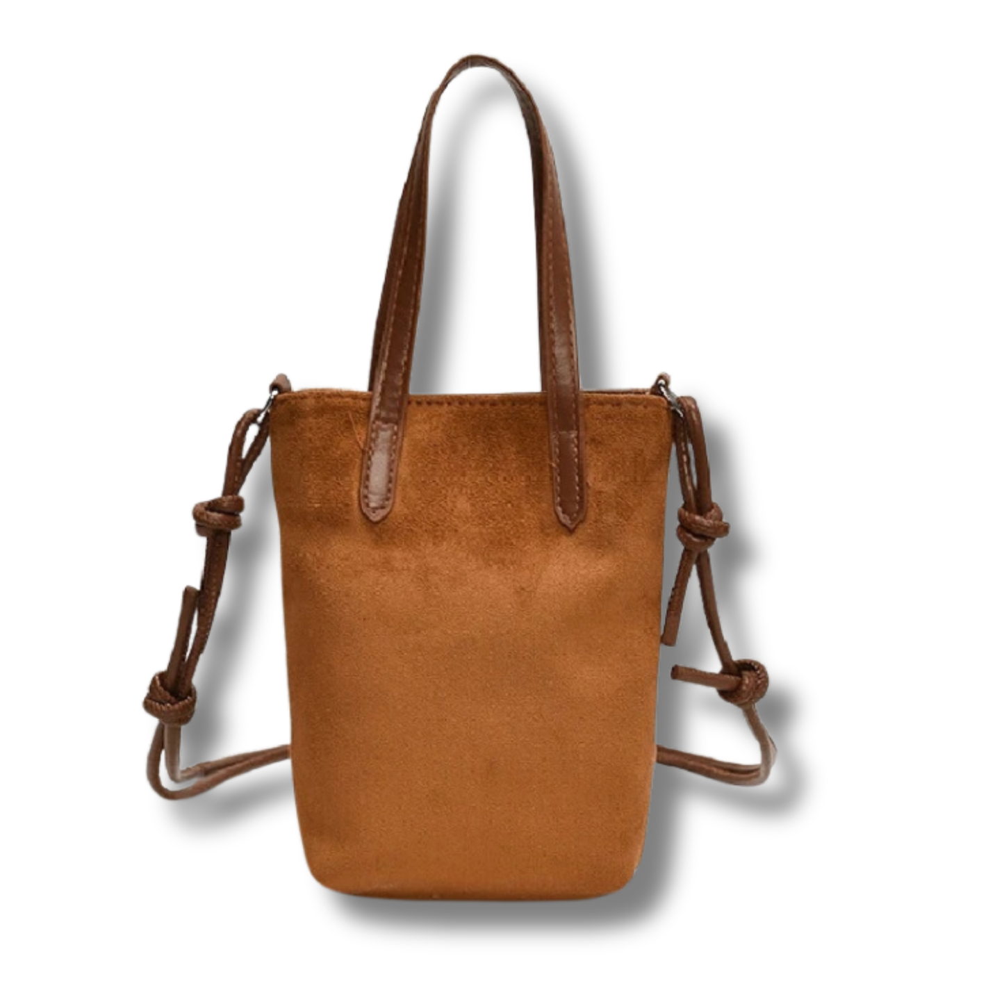 Faux Suede Crossbody Mini Bag