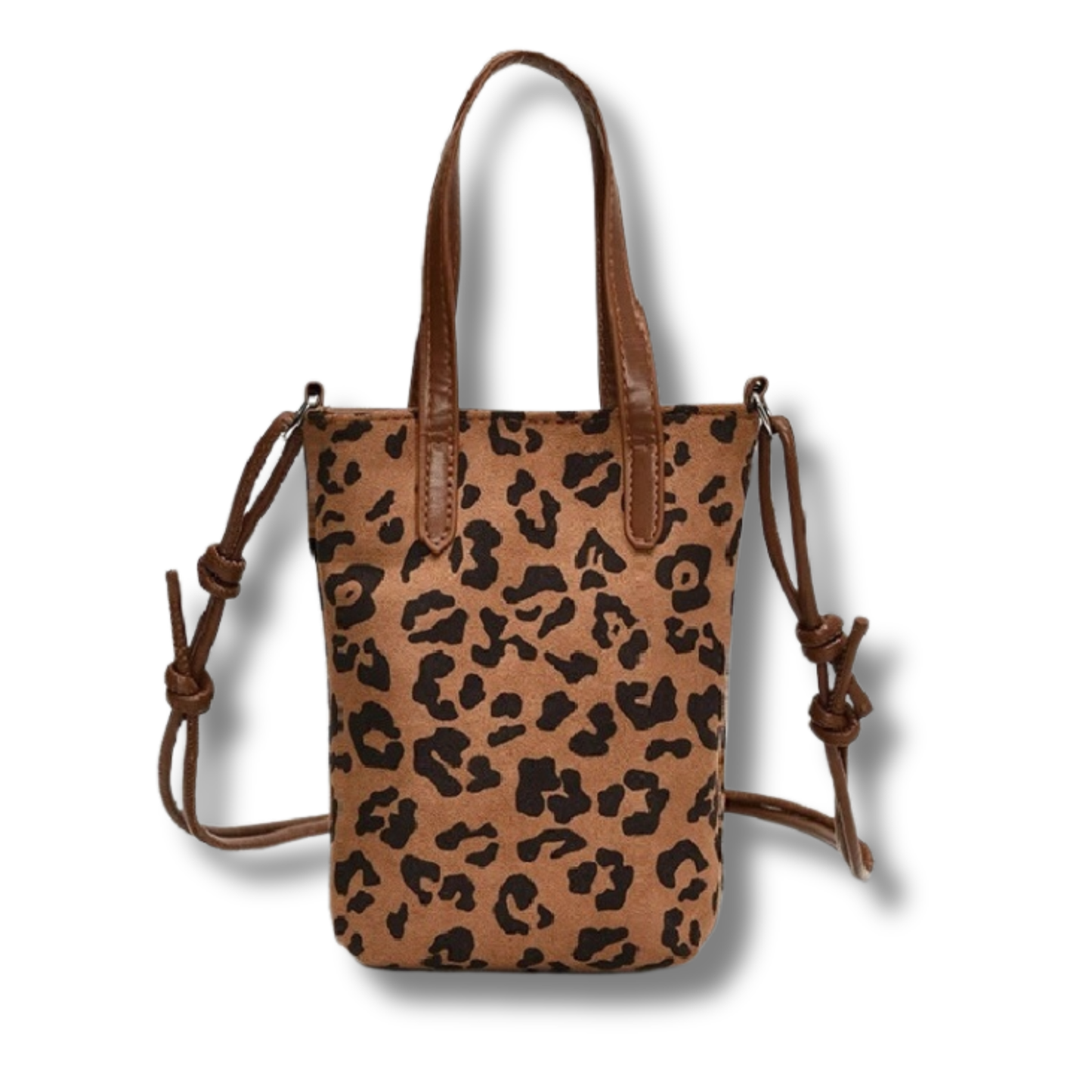 Faux Suede Crossbody Mini Bag