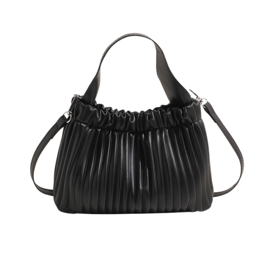 Vegan Leather Accordion Pleated Bag