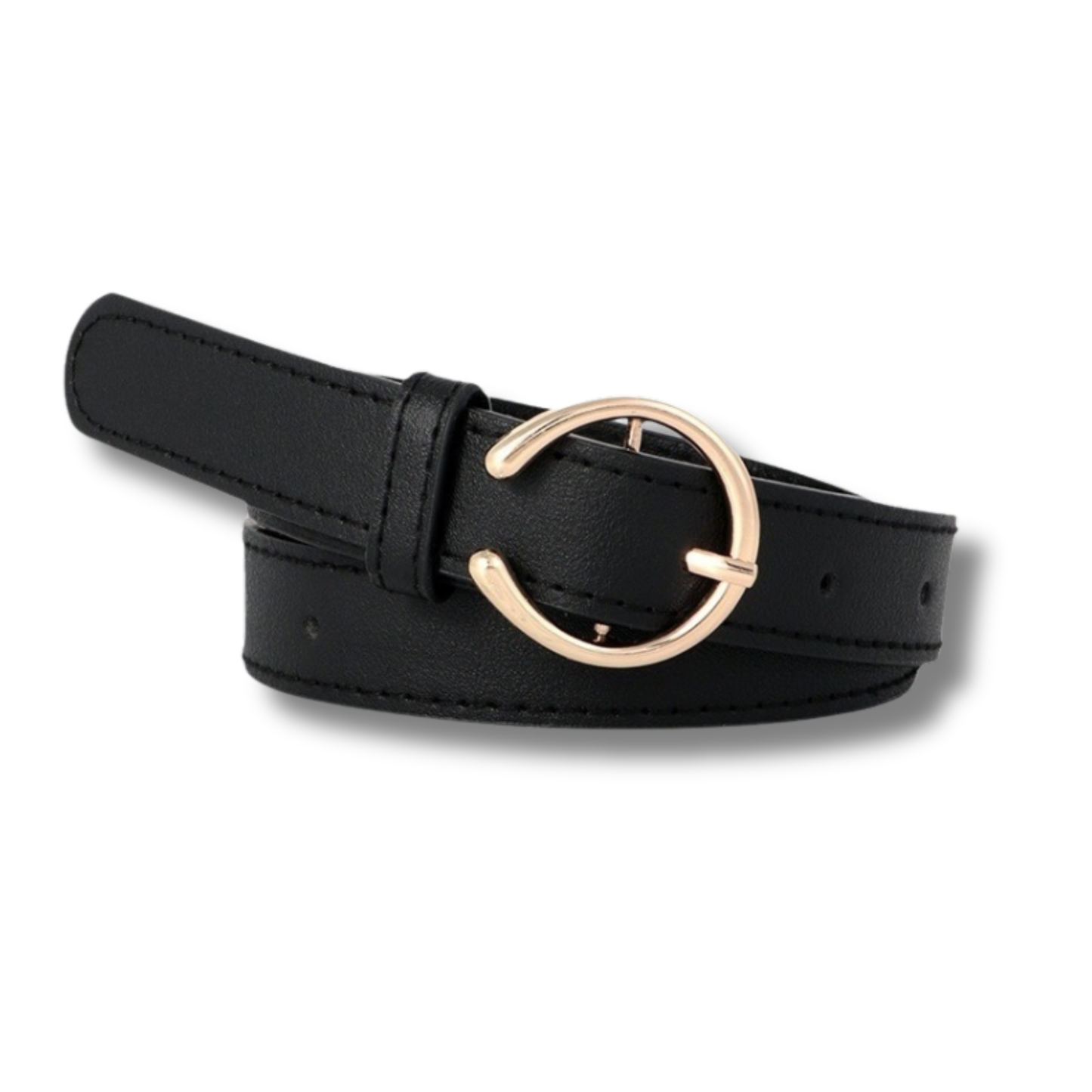 Open Circle Vegan Leather Belt