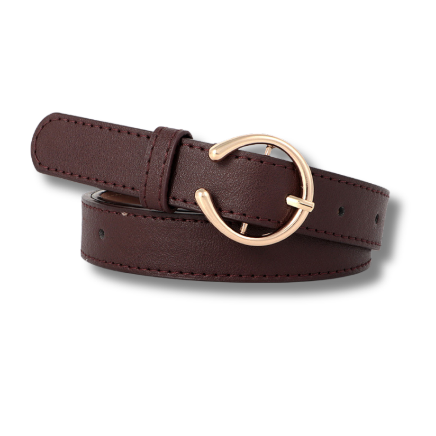 Open Circle Vegan Leather Belt