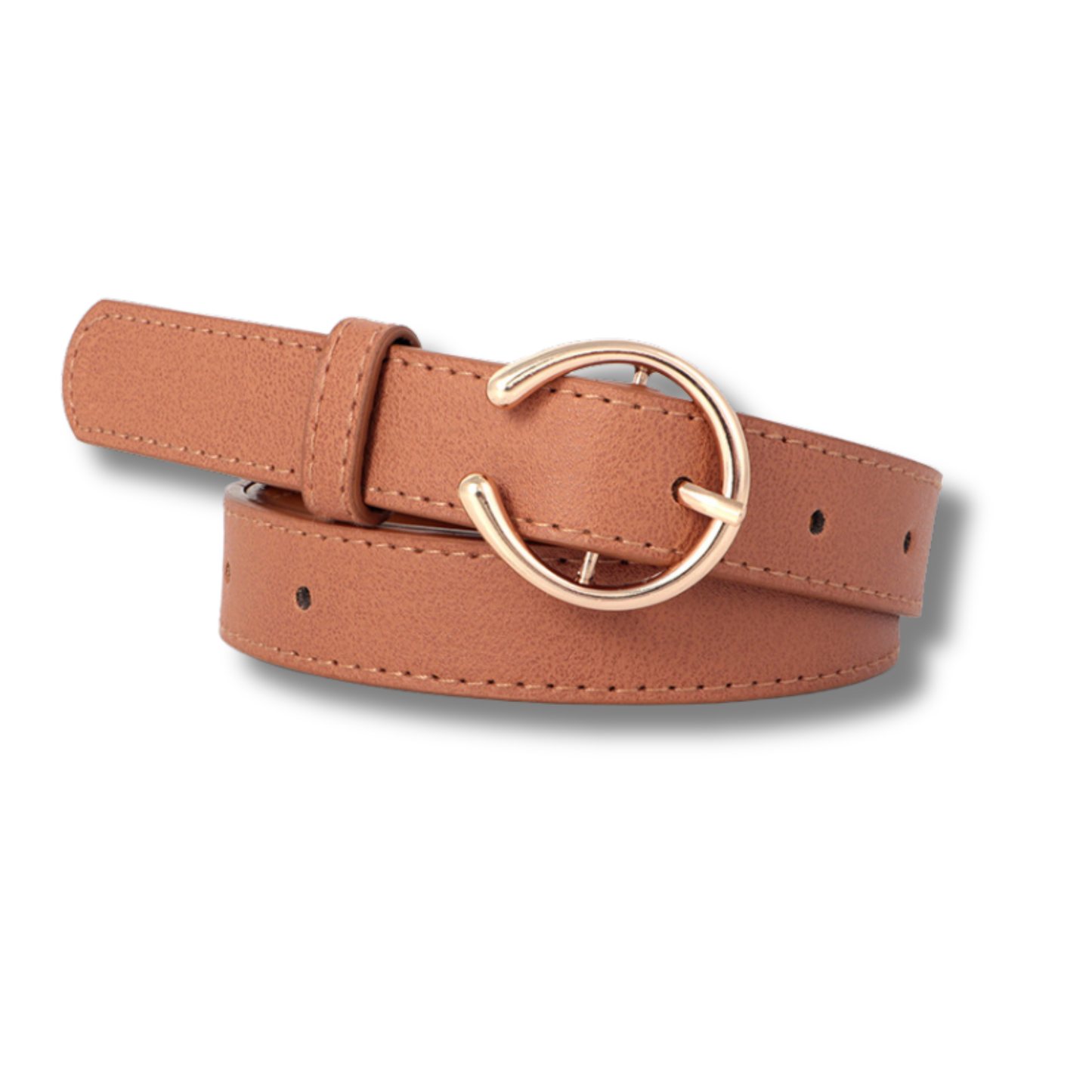 Open Circle Vegan Leather Belt