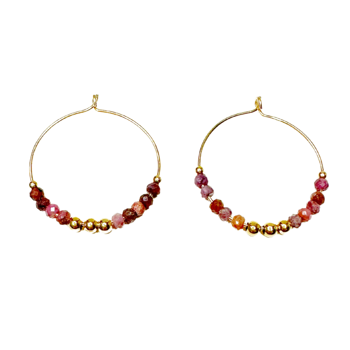 Crescent Rose Craft Beaded Hoops