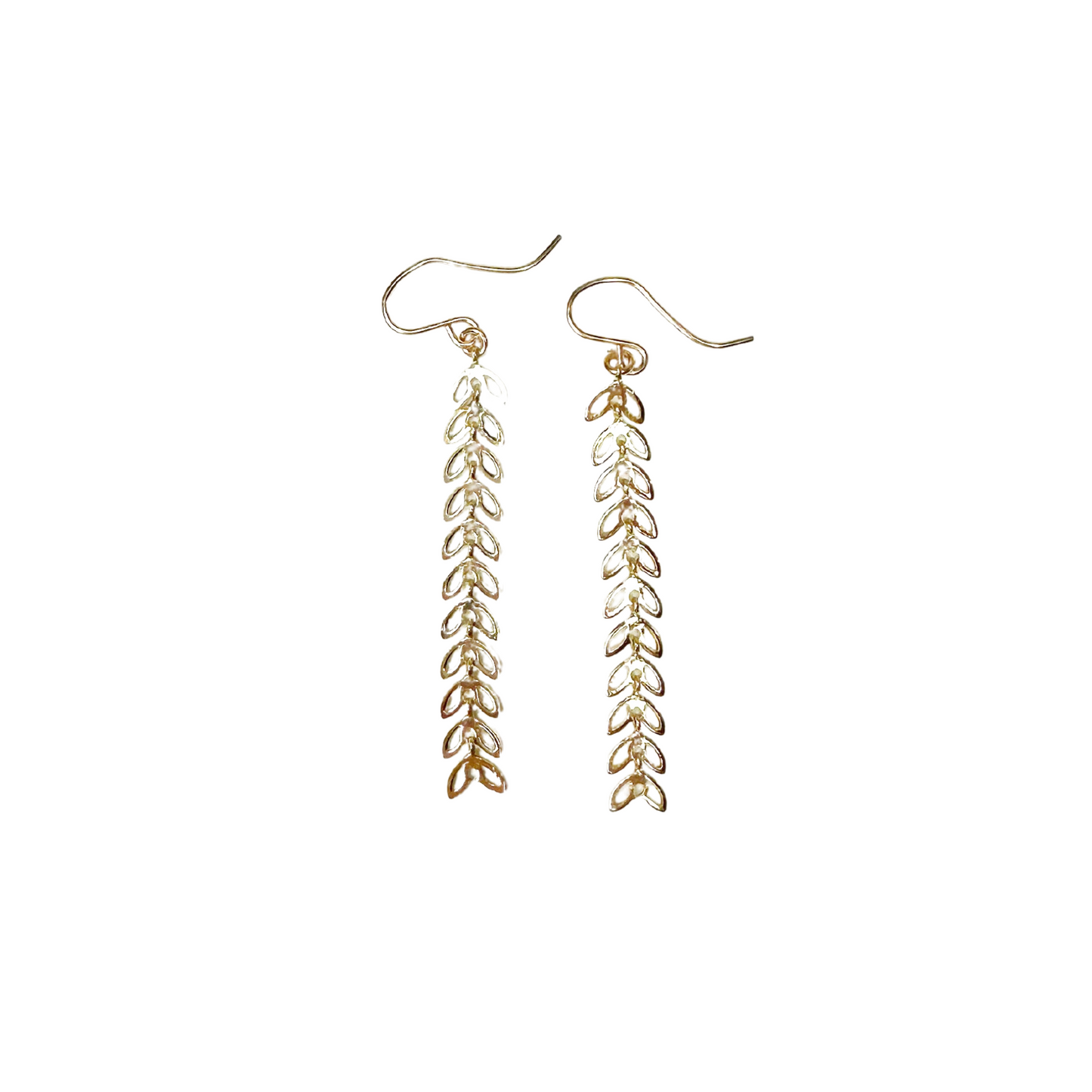Crescent Rose Craft Gold Chevron Earrings