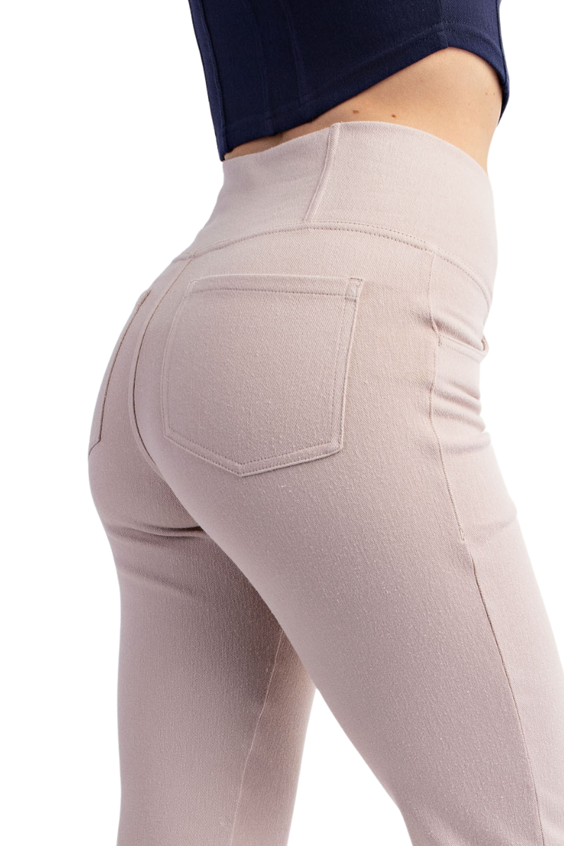 4 Way Stretch Cotton Twill Crossover Pants