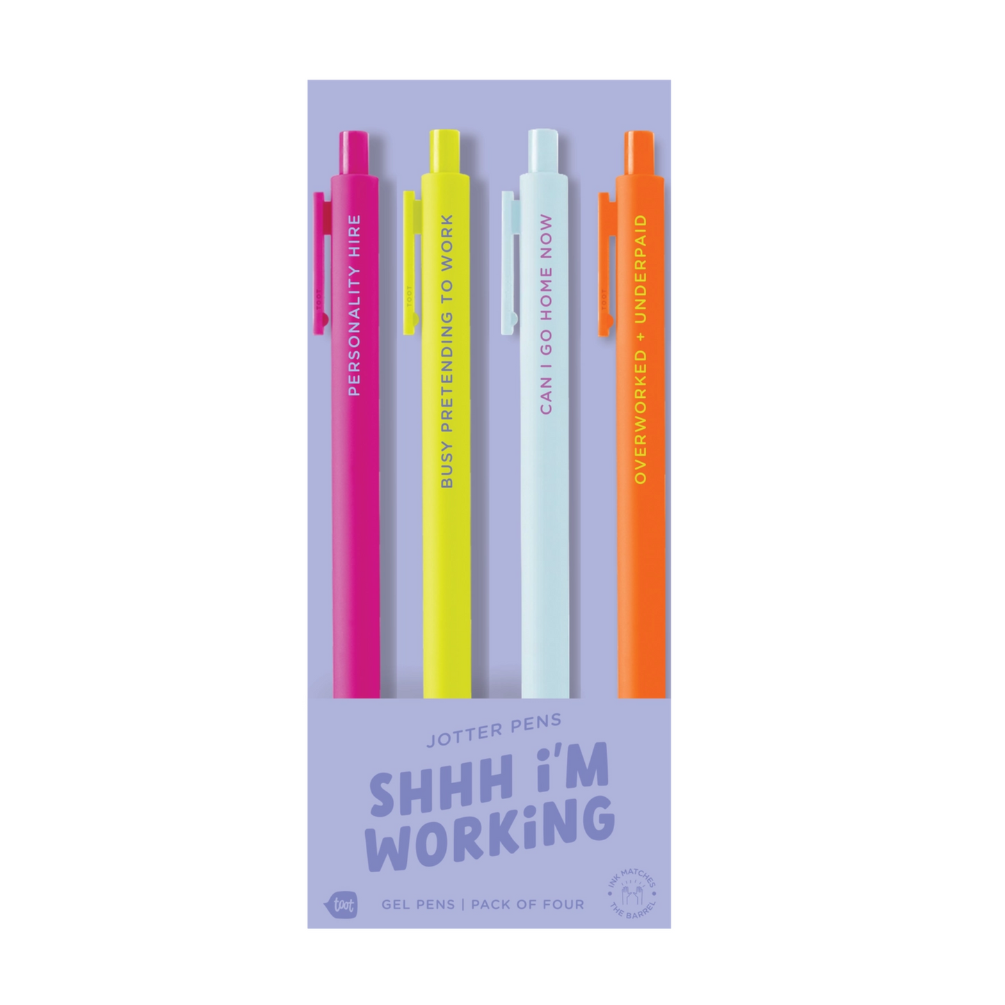 Silly Saying Jotter Pens - 4 Pack