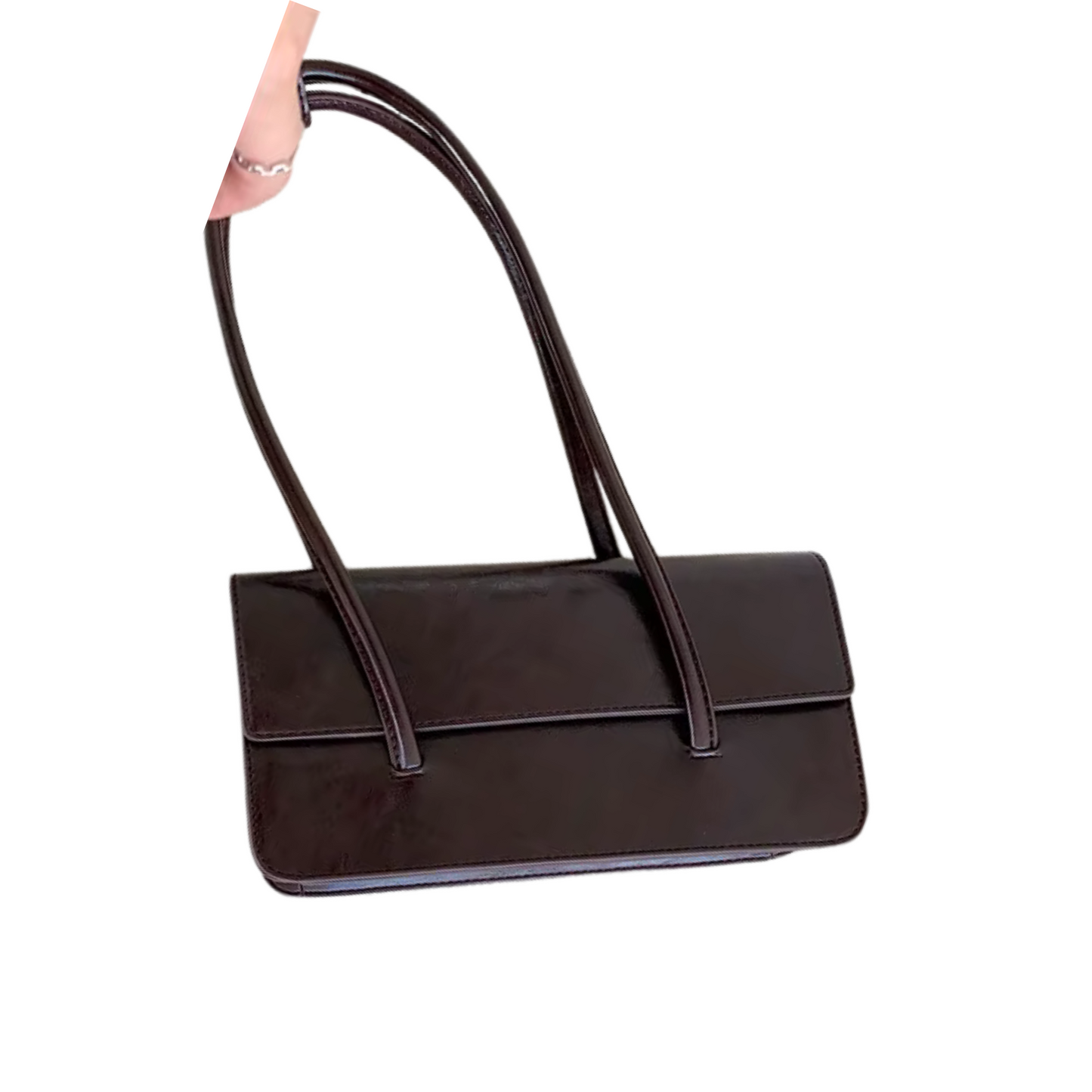 Elongated Strap Envelope Shoulder Bag
