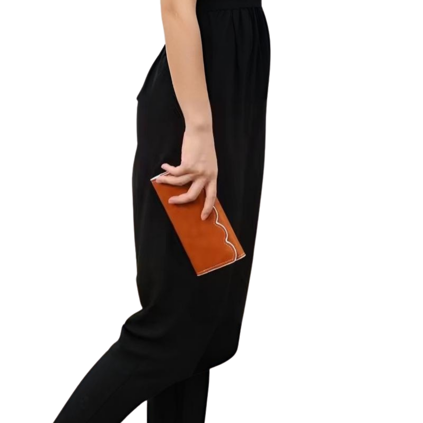 Scalloped Edge Long Wallet