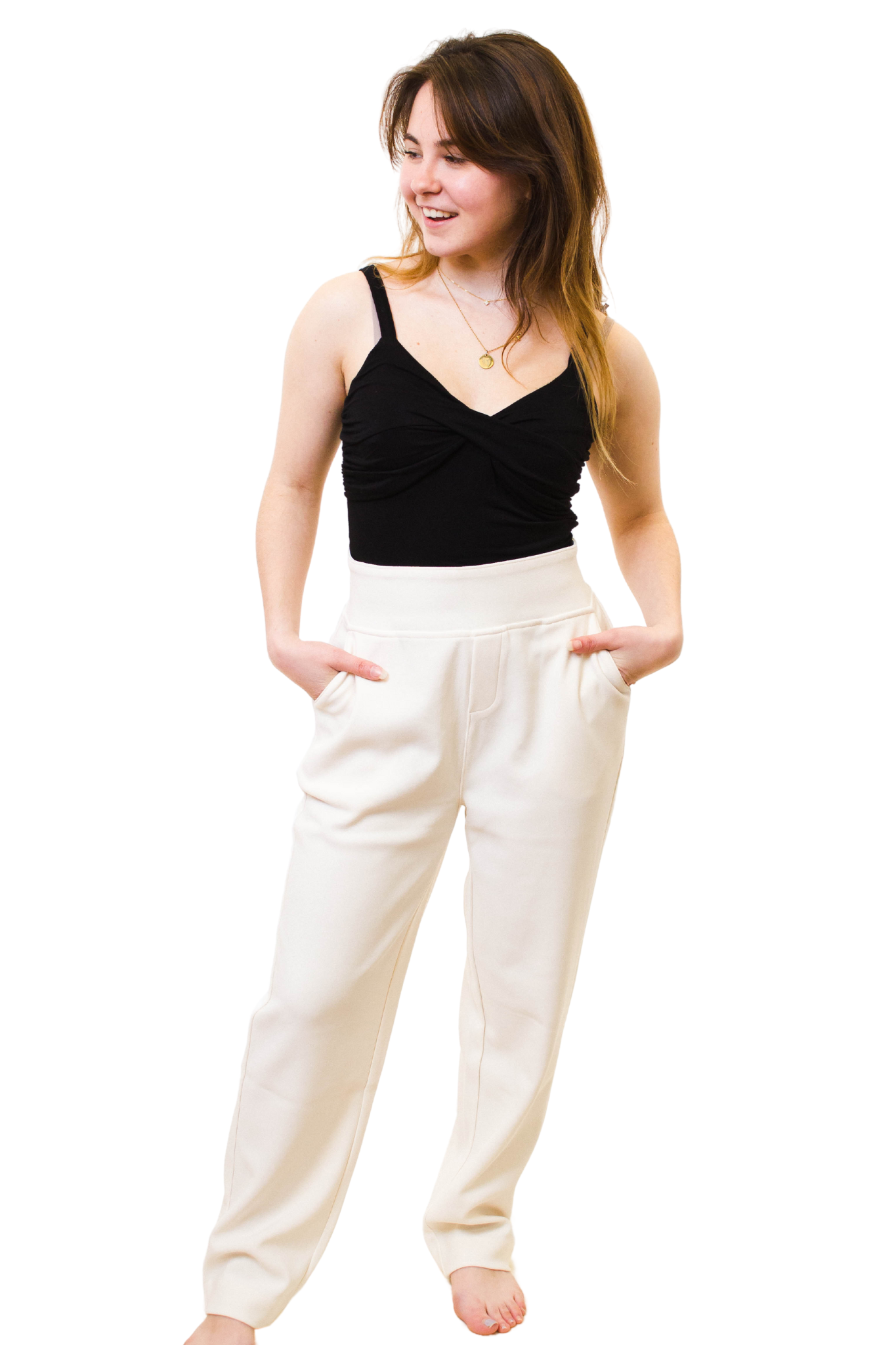 Stretch Dress Pants w/ Wide Pull On Waistline – Intro Boutique