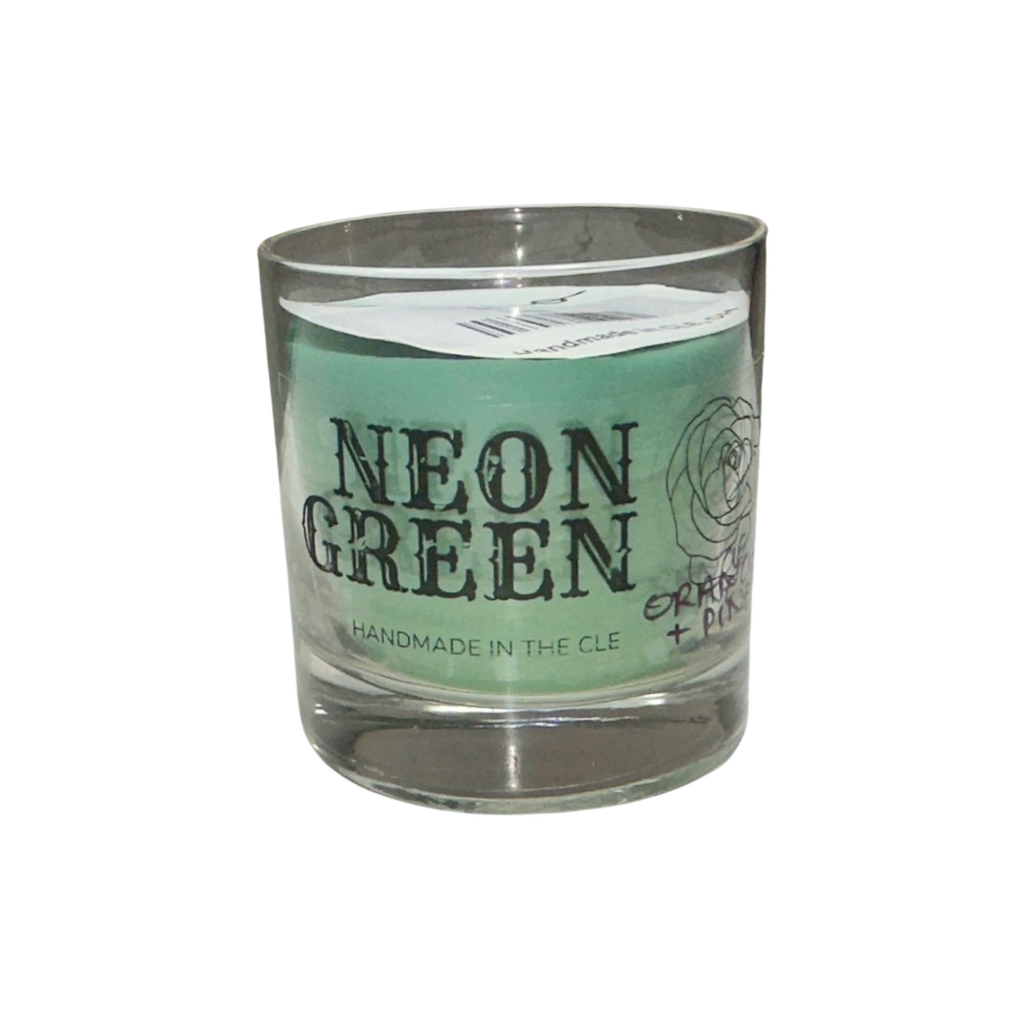 Neon Green Almost 100% Recycled Candles