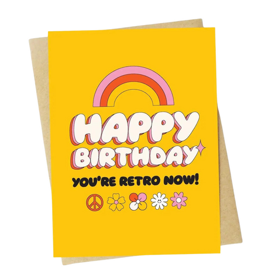 Happy Birthday Retro Greeting Card