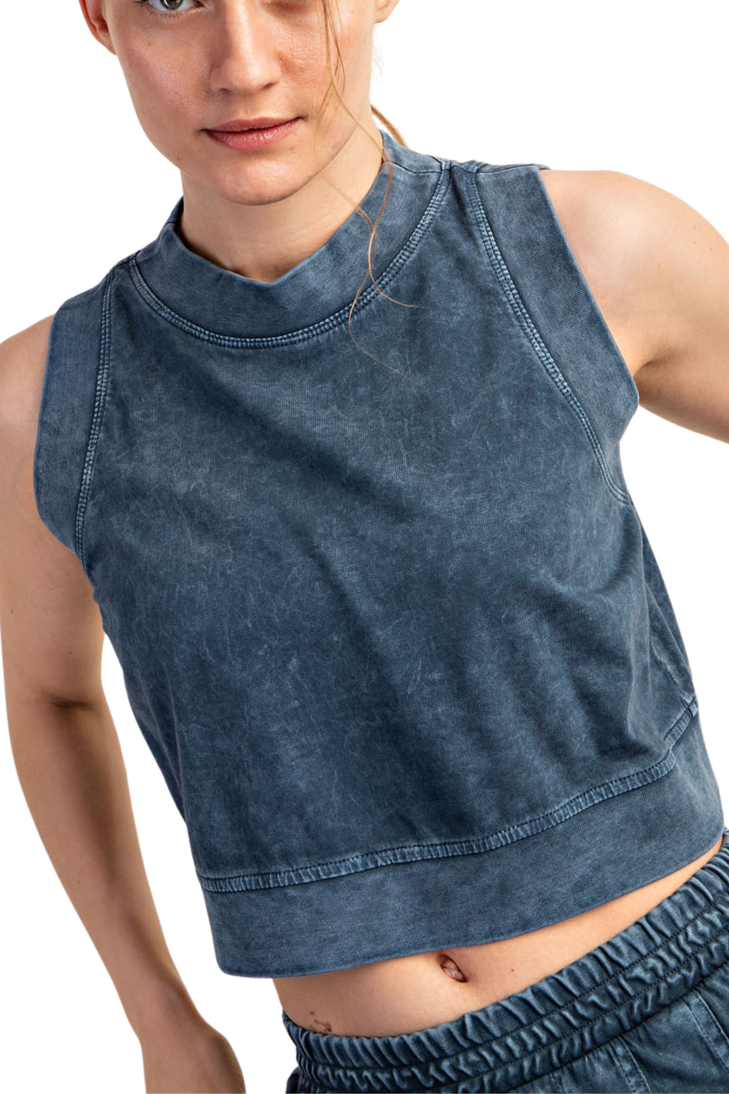 100% Cotton Loose Crop Tank