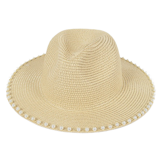 Beaded Straw Hat