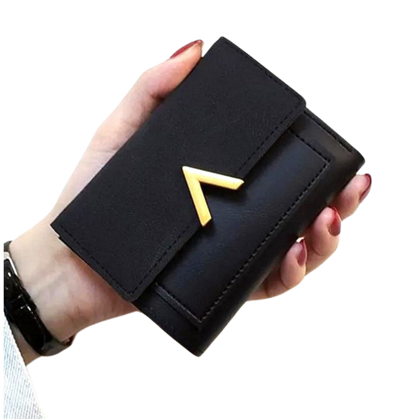 Vegan Leather Tri Fold Wallet