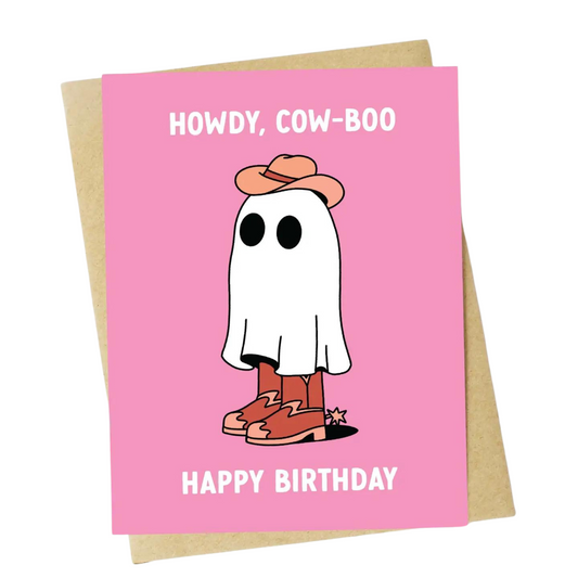 "Howdy, Cow-Boo Happy Birthday" Card