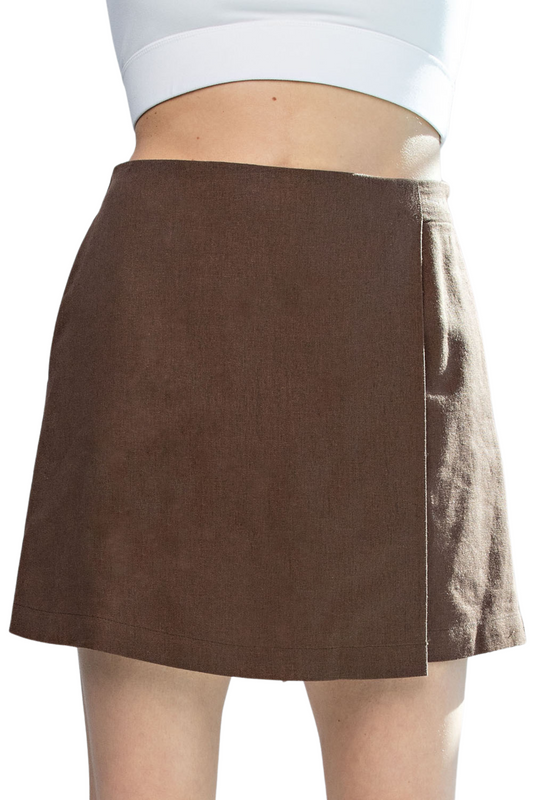 Linen Wrap Skort