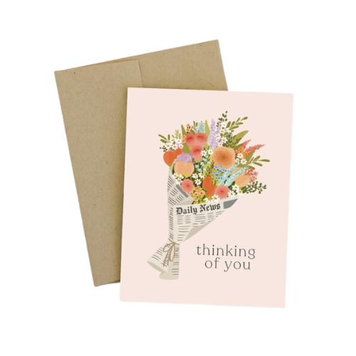 "Thinking of You" Bouquet Greeting Card