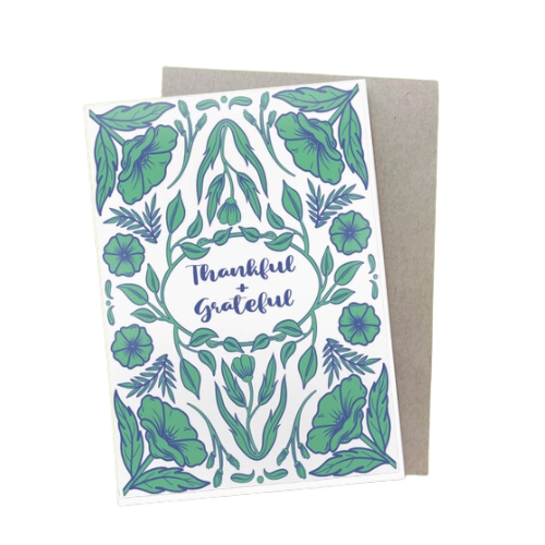 "Thankful & Grateful" Greeting Card