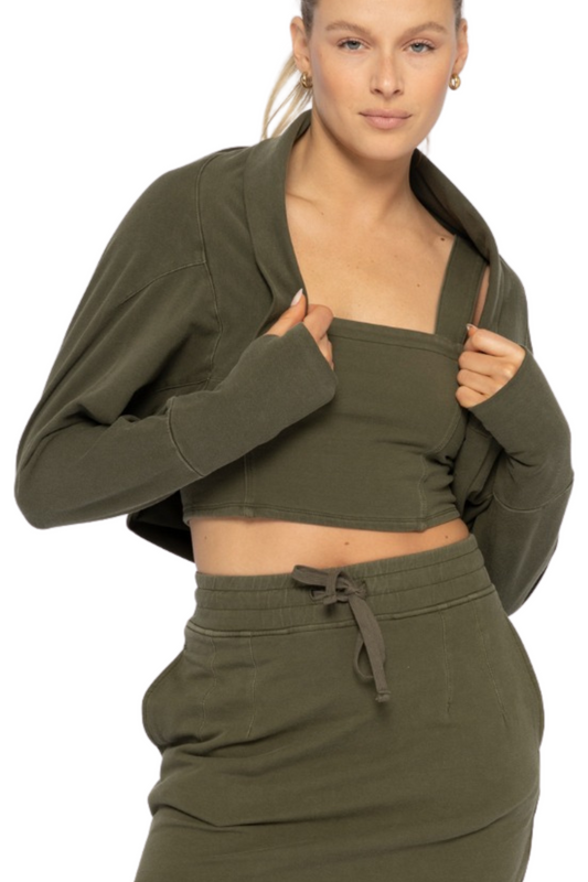 Open Face Cotton Shrug