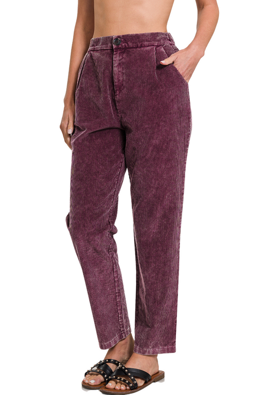 Mineral Washed Corduroy Pant