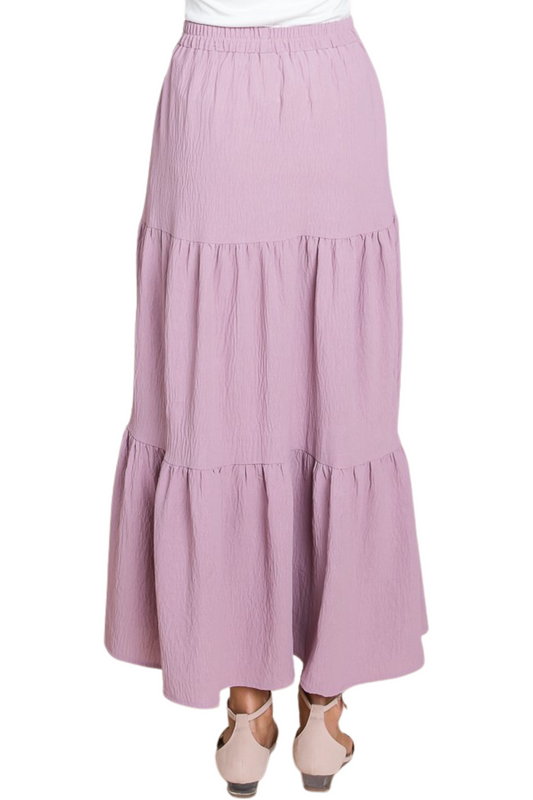Woven Tiered Maxi Skirt