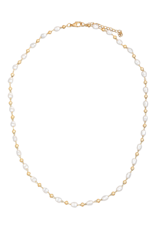 Pearl & Bead Chain Necklace