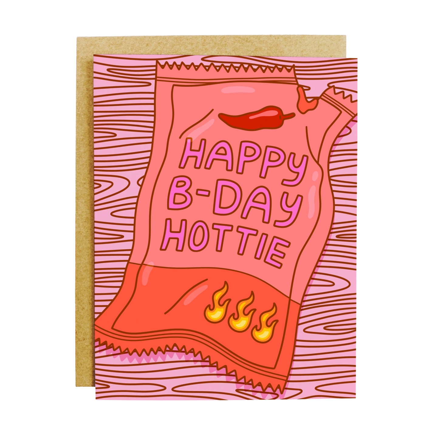 "Hbd Hottie" Sauce Packet Greeting Card