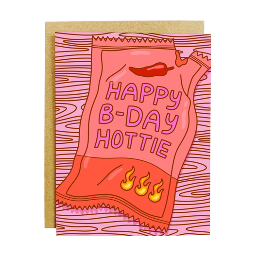"Hbd Hottie" Sauce Packet Greeting Card