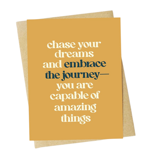 "Chase Your Dreams..." Inspirational Graduation Greeting Card