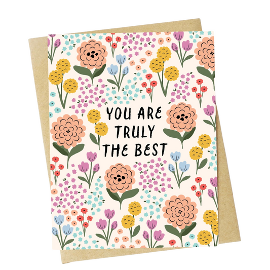 "You Are Truly the Best" Colorful Flower Thank You Card