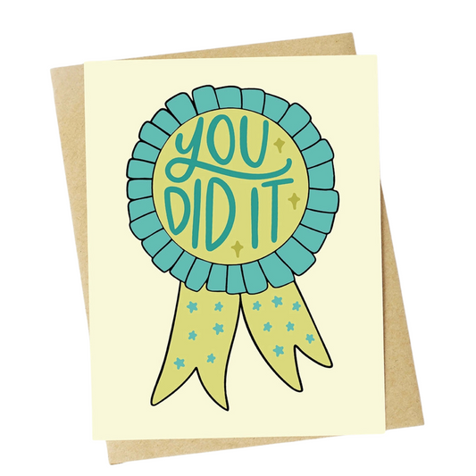 "You Did It" Congratulations Ribbon Card