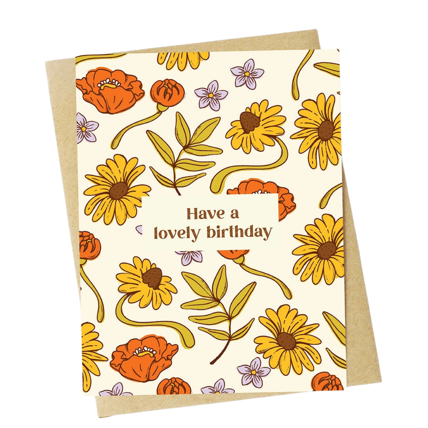 Have A Lovely Birthday Flowers Greeting Card