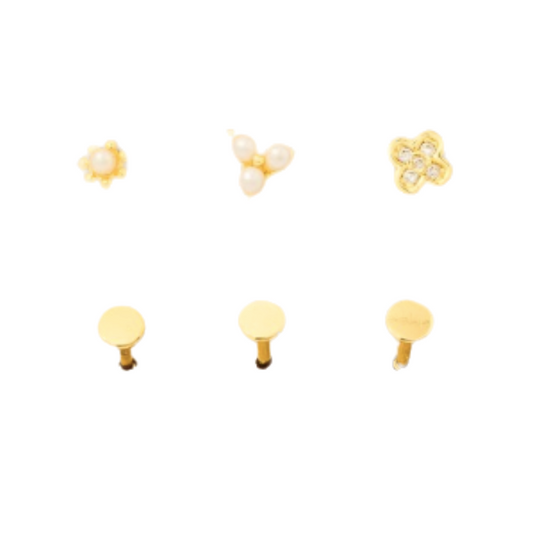 Flat Back 3 Piece Ear Stack