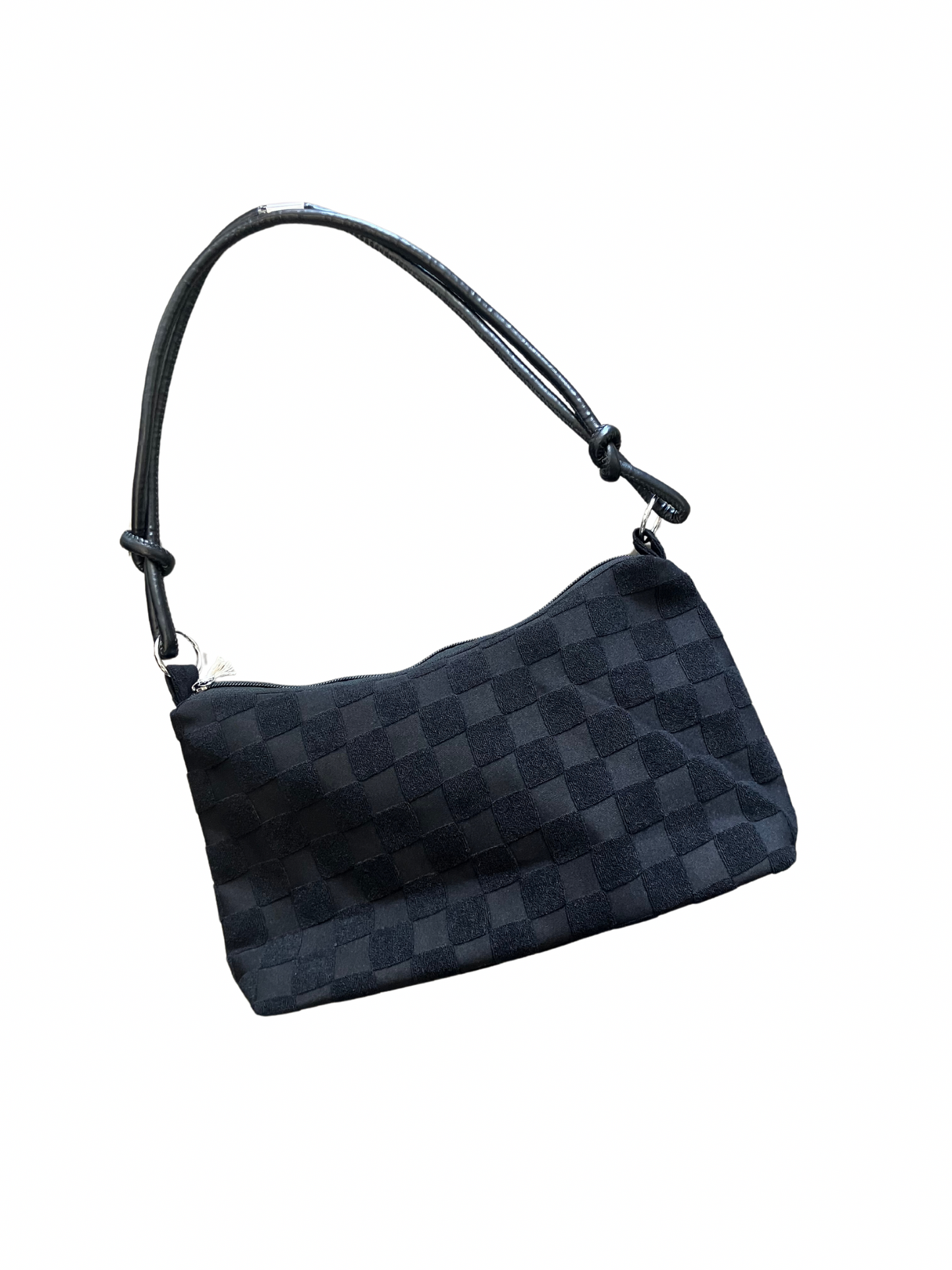 Black Checkered Shoulder Bag