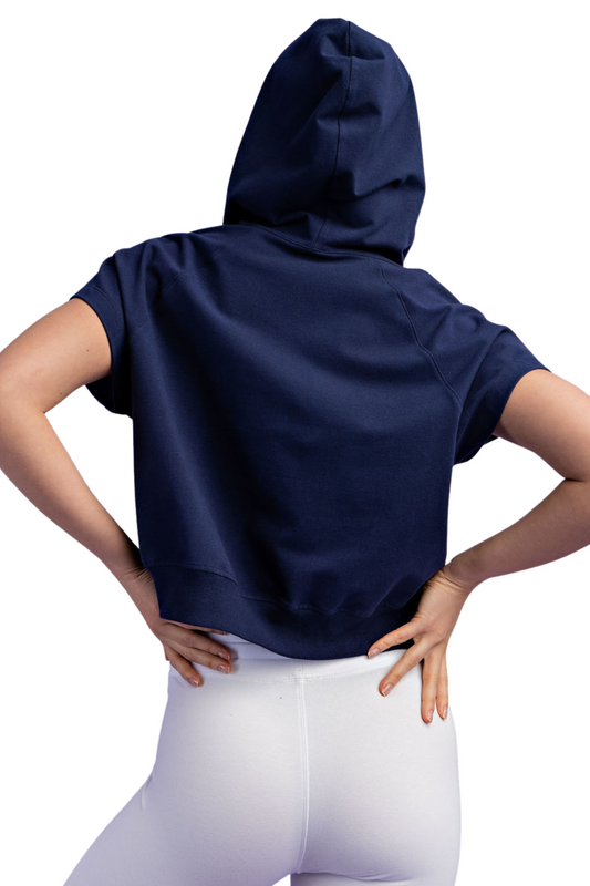 (Medium) Cotton Short Sleeve Hoodie