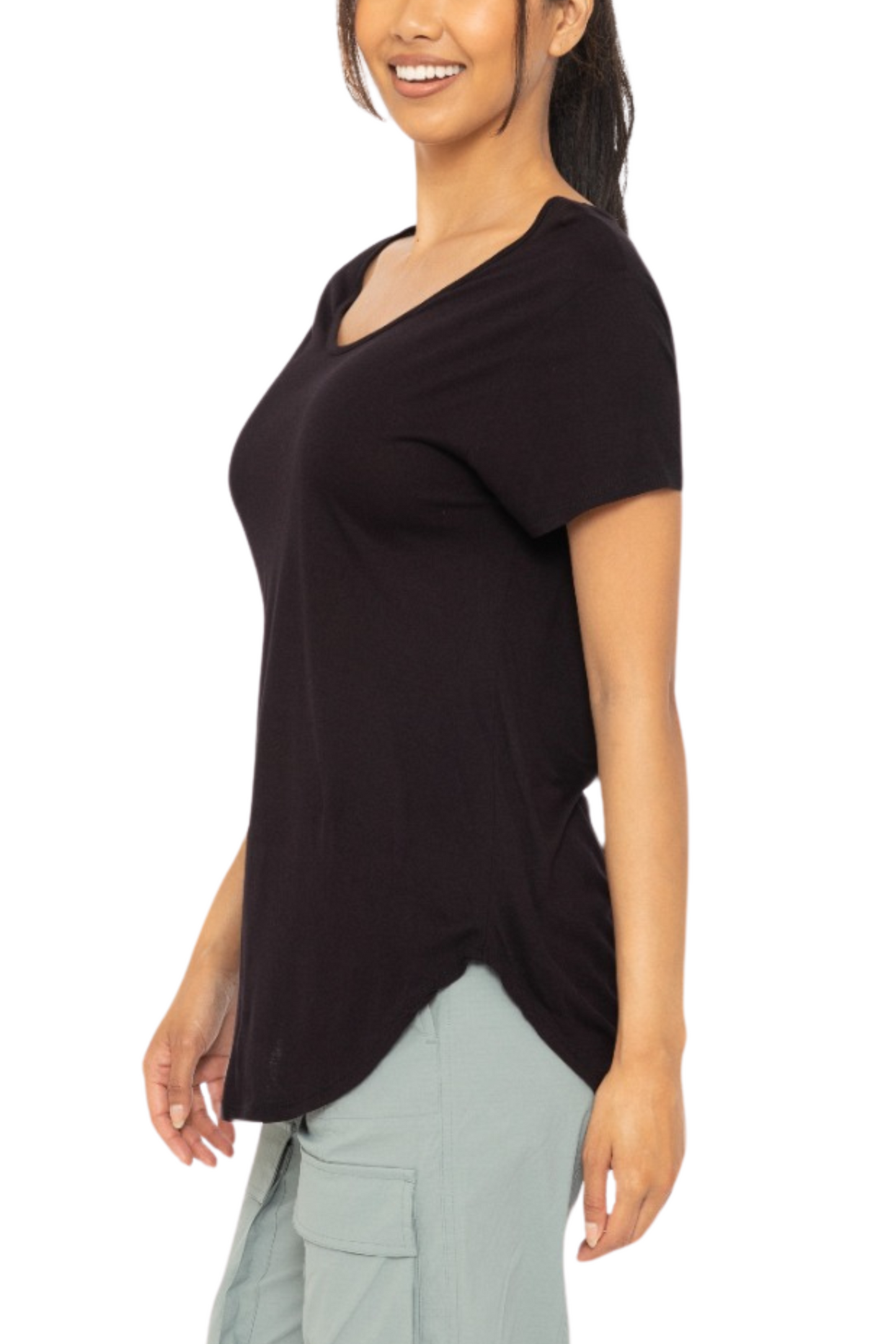 Classic Fit Tulip Hem Tee