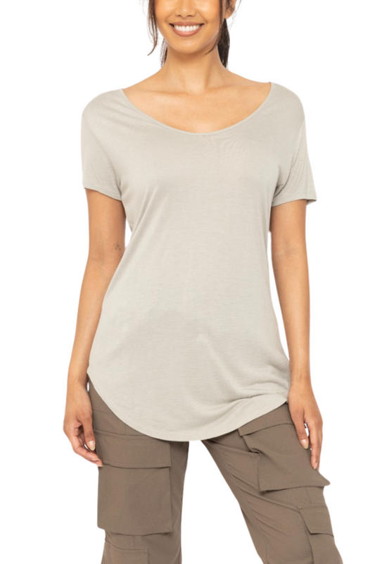 Classic Fit Tulip Hem Tee